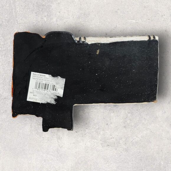 Black Cat Halloween Decor Magic Books Spirits Tricks Bookend Ashland Orange Cute - Picture 6 of 11